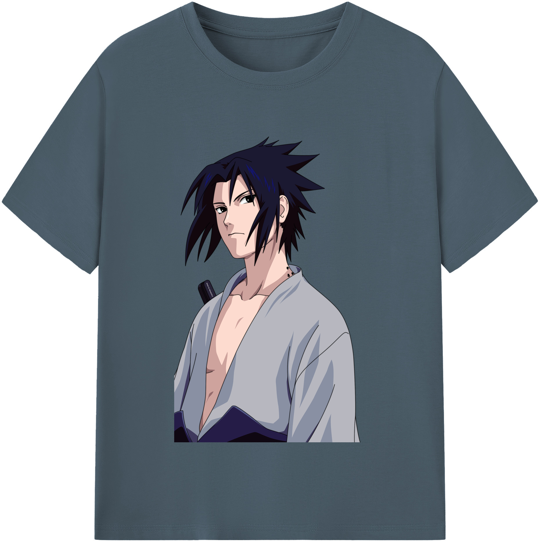 （画像用） NARUTO -ナルト- うちは サスケ Uchiha Sasuke 綿100％半袖Tシャツ（フロントプリント）